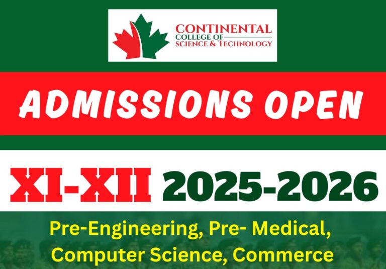 Continental College Karachi campus for Intermediate Admission 2025